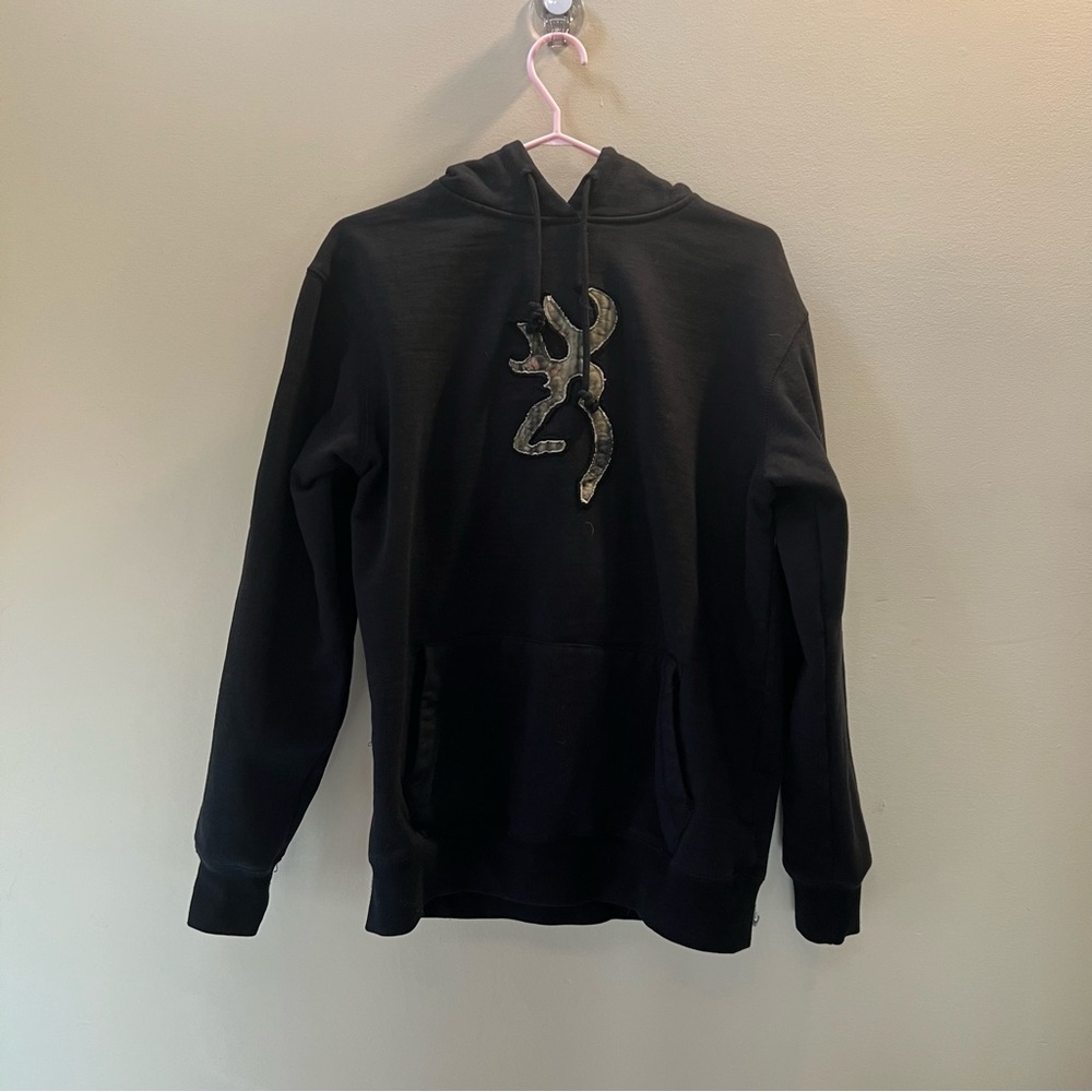 Men’s Black/Camo Deer Hoodie